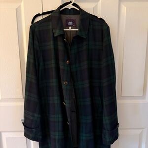 A Bathing Ape *BAPE* Nylon-lined Plaid Trench Size Large
